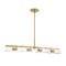 Designers Fountain Latitude 60 Watt 4 Light Brushed Gold Linear Pendant with Clear Glass Shade D279M-IS-BG - alternate 1